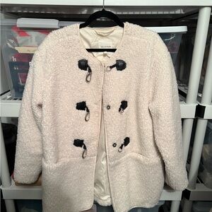 White Toggle Coat